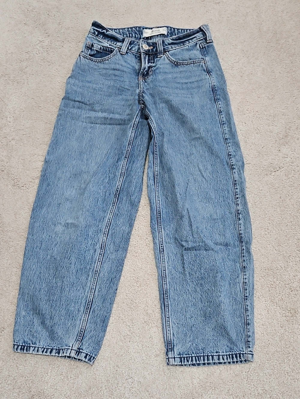 Hollister Women's Boyfriend Jeans - Light Blue Wash
